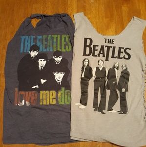 Beatles DIY, tanktops, size S/M